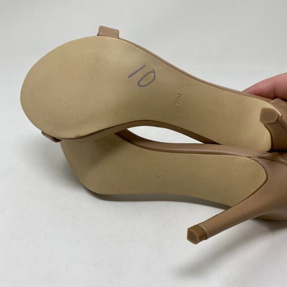 Steve Madden Stecy Women's Size 10 Nude High Heel Sandals Ankle Strap Open Toe - Picture 5 of 6